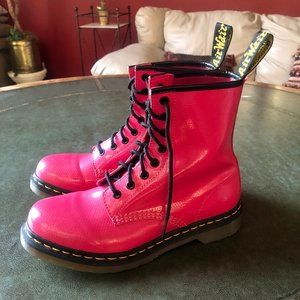 Dr. Martens--Rare textured pink boots